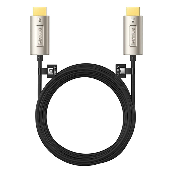 کابل  HDMI به HDMI 4K فیبر نوری باسئوس مدل WKGQ050101 طول 10متر